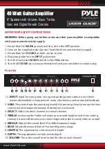 Preview for 1 page of Pyle PGTAMPL150 User Manual