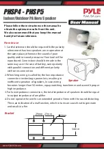 Pyle PHSP4 User Manual preview