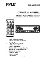Pyle PLDVD199XM Owner'S Manual preview