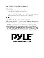 Pyle PLFMP3 Manual preview