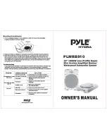 Preview for 1 page of Pyle PLMRBS10 Owner'S Manual