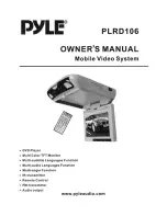 Preview for 1 page of Pyle PLRD106 Owner'S Manual