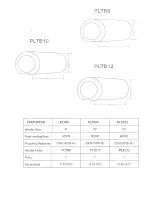 Pyle PLTB8 Specifications предпросмотр