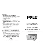 Preview for 1 page of Pyle PSL152X Instruction Manual