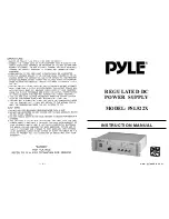 Предварительный просмотр 1 страницы Pyle PSL522X Instruction Manual