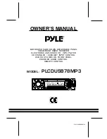 Pyle PYLE Plus Series PLCDUSB78MP3 Owner'S Manual предпросмотр