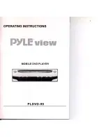 Предварительный просмотр 1 страницы Pyle View PLDVD-99 Operating Instructions Manual