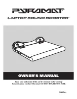 Preview for 1 page of Pyramat Laptop sound booster Owner'S Manual