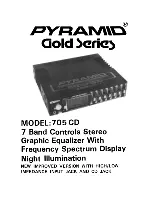 Preview for 1 page of Pyramid 705CD User Manual