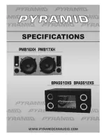 Pyramid BPASS10X Specifications preview