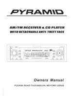 Предварительный просмотр 1 страницы Pyramid CDR29DX Owner'S Manual