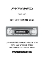 Pyramid CDR33D Instruction Manual preview