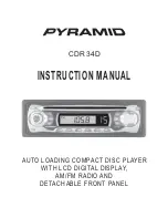 Предварительный просмотр 1 страницы Pyramid CDR34D Instruction Manual