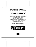 Preview for 1 page of Pyramid CDR98MP3 Owner'S Manual