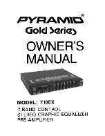 Pyramid GOLD SERIES 718EX Owner'S Manual preview