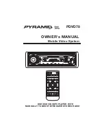 Pyramid PDVD78 Owner'S Manual предпросмотр