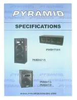 Preview for 1 page of Pyramid PMBH15 Specifications