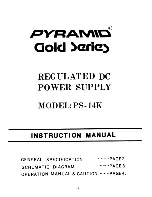 Предварительный просмотр 1 страницы Pyramid PS-14K Instruction Manual