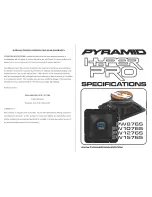 Pyramid PW876S Specifications предпросмотр