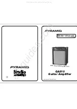 Preview for 1 page of Pyramid Studio PRO GA810 Owner'S Manual