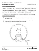 Предварительный просмотр 1 страницы Pyramid TIMETRA SYNC PoE Installation Instructions