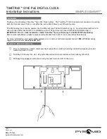 Preview for 1 page of Pyramid TIMETRAX SYNC PoE Installation Instructions