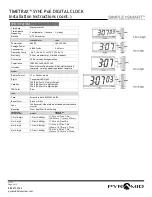 Предварительный просмотр 4 страницы Pyramid TIMETRAX SYNC PoE Installation Instructions