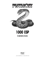 Предварительный просмотр 1 страницы Python 1000 ESP Installation Manual