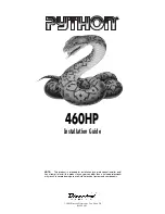 Предварительный просмотр 1 страницы Python 460HP Installation Manual