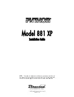 Python 881 XP Installation Manual preview