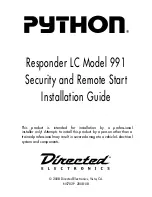 Preview for 1 page of Python Responder LC Model 991 Installation Manual