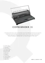 Q-Connect COMB BINDER 12 Instruction Manual preview