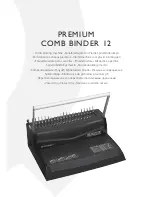 Q-Connect PREMIUM COMB BINDER 12 Manual preview