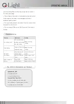 Preview for 3 page of Q-Light Q100L Operating Manual