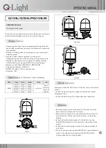 Q-Light Q125L Operating Manual preview