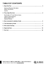 Preview for 2 page of Q-MAX MAX-FLO MY1-15 METAL Series Assembly, Installation And Operation Manual