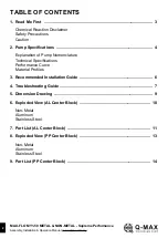 Preview for 2 page of Q-MAX MAX-FLO MY1-50 METAL Series Assembly, Installation And Operation Manual