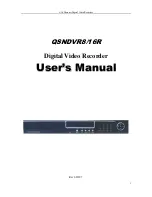 Q-See QSNDVR8/16R and User'S Manual And Installation preview