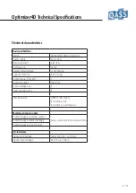 Preview for 4 page of Qass Optimizer4D Technical Specifications