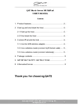 Preview for 1 page of QAT MS5 User Manual