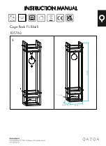 Preview for 2 page of Qazqa Cage Rack FL Black Instruction Manual