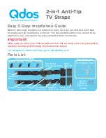 Предварительный просмотр 1 страницы Qdos 2-in-1 Anti-Tip TV Straps Installation Manual