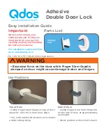 Qdos Adhesive Double Door Lock Easy Installation Manual preview