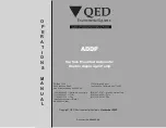 QED ADDP Operation Manual предпросмотр