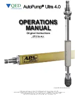 QED AP4 Ultra Operation Manual предпросмотр