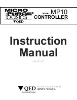 Предварительный просмотр 1 страницы QED Micropurge MP10 Instruction Manual