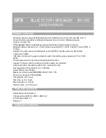 Preview for 1 page of QFX BT-152 User Manual