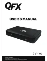 Предварительный просмотр 1 страницы QFX CV-100 User Manual