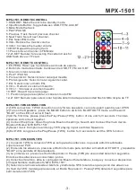 Preview for 4 page of QFX MPX-1501 User Manual