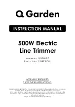 Preview for 1 page of QGarden QG500ELT Instruction Manual